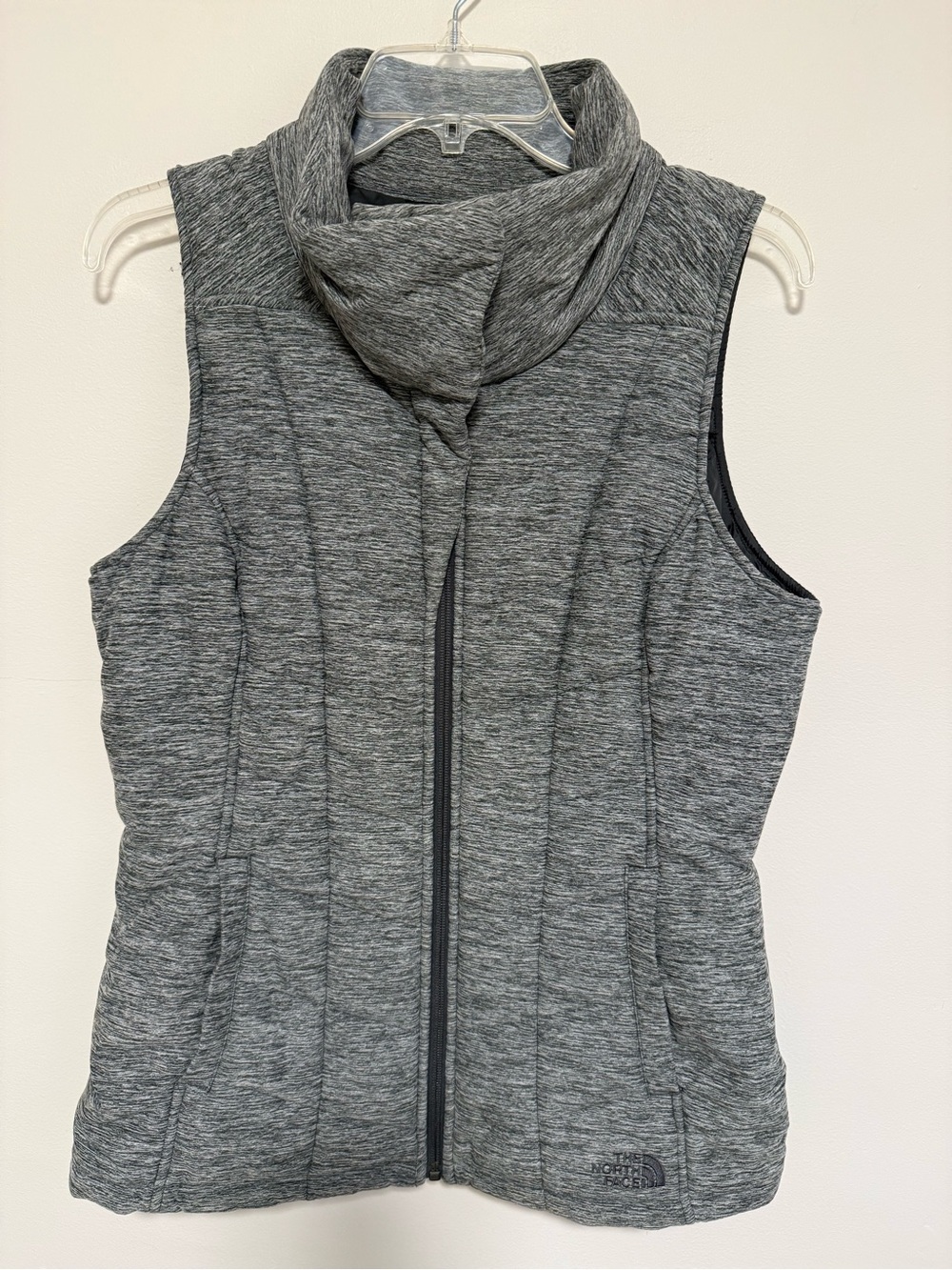 The North Face Heather Gray Quilted Padded Gilet Vest Women Size M